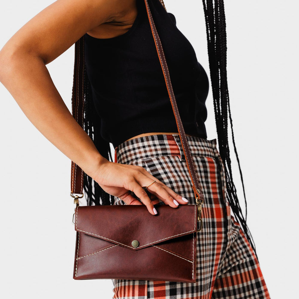 Portland Envelope Convertible Crossbody - Cognac