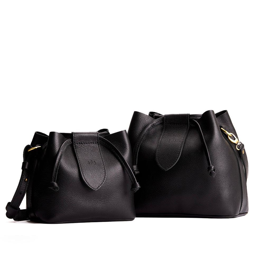 Portland Firefly Bucket Bag - Pebbled black